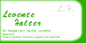 levente halter business card